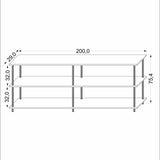 Mobitopya Çevir Kur 200 cm Raflı Konsol (200×75×29 cm)