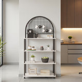 Mobitopya Çevir Kur 4 Raflı Kahve Köşesi Dolabı | Mutfak Düzenleyici Stand 71X167X35 cm”