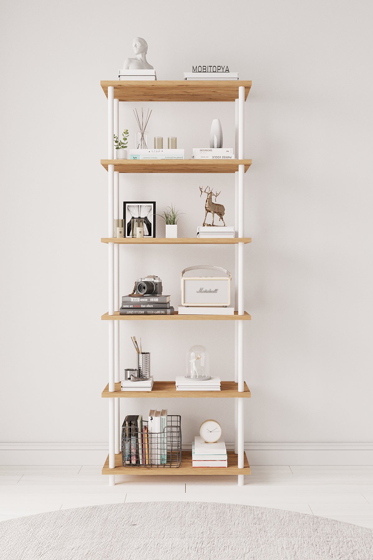 Mobitopya Çevir Kur 65 cm Kitaplık Bd 65X177*29 cm