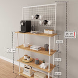 Mobitopya Çevir Kur 4 Raflı Kahve Köşesi Dolabı (71×167×35 cm)