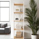 Mobitopya Nilamu 45 cm Kitaplık Metal Aksamlı Organizer Ofis 45X170*34 cm