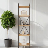 Mobitopya Nilamu 45 cm Kitaplık Metal Aksamlı Organizer Ofis 45X170*34