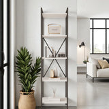 Mobitopya Nilamu 45 cm Kitaplık Metal Aksamlı Organizer Ofis 45X170*34