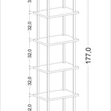 Mobitopya Çevir Kur 45 cm Kitaplık (45×177×29 cm)