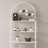 Mobitopya Çevir Kur 4 Raflı Kahve Köşesi Oval (71×167×35 cm)