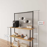 Mobitopya Çevir Kur 3 Raflı Kahve Köşesi Dolabı (71×134×35 cm)