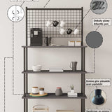 Mobitopya Çevir Kur 4 Raflı Kahve Köşesi Dolabı (71×167×35 cm)