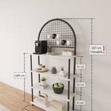 Mobitopya Çevir Kur 4 Raflı Kahve Köşesi Oval (71×167×35 cm)