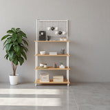 Mobitopya Çevir Kur 4 Raflı Kahve Köşesi Dolabı | Mutfak Düzenleyici Stand 71X167X35 cm