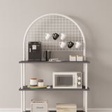 Mobitopya Çevir Kur 3 Raflı Oval Kahve Köşesi Dolabı (71×134×35 cm)