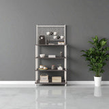 Mobitopya Çevir Kur 4 Raflı Kahve Köşesi Dolabı | Mutfak Düzenleyici Stand 71X167X35 cm