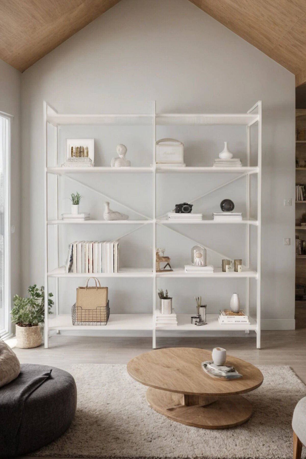 Mobitopya Nilamu 5 Raflı Kitaplık | Ofis & Ev Için Organizer Raf Ünitesi 150×170×34 Cm Beyaz