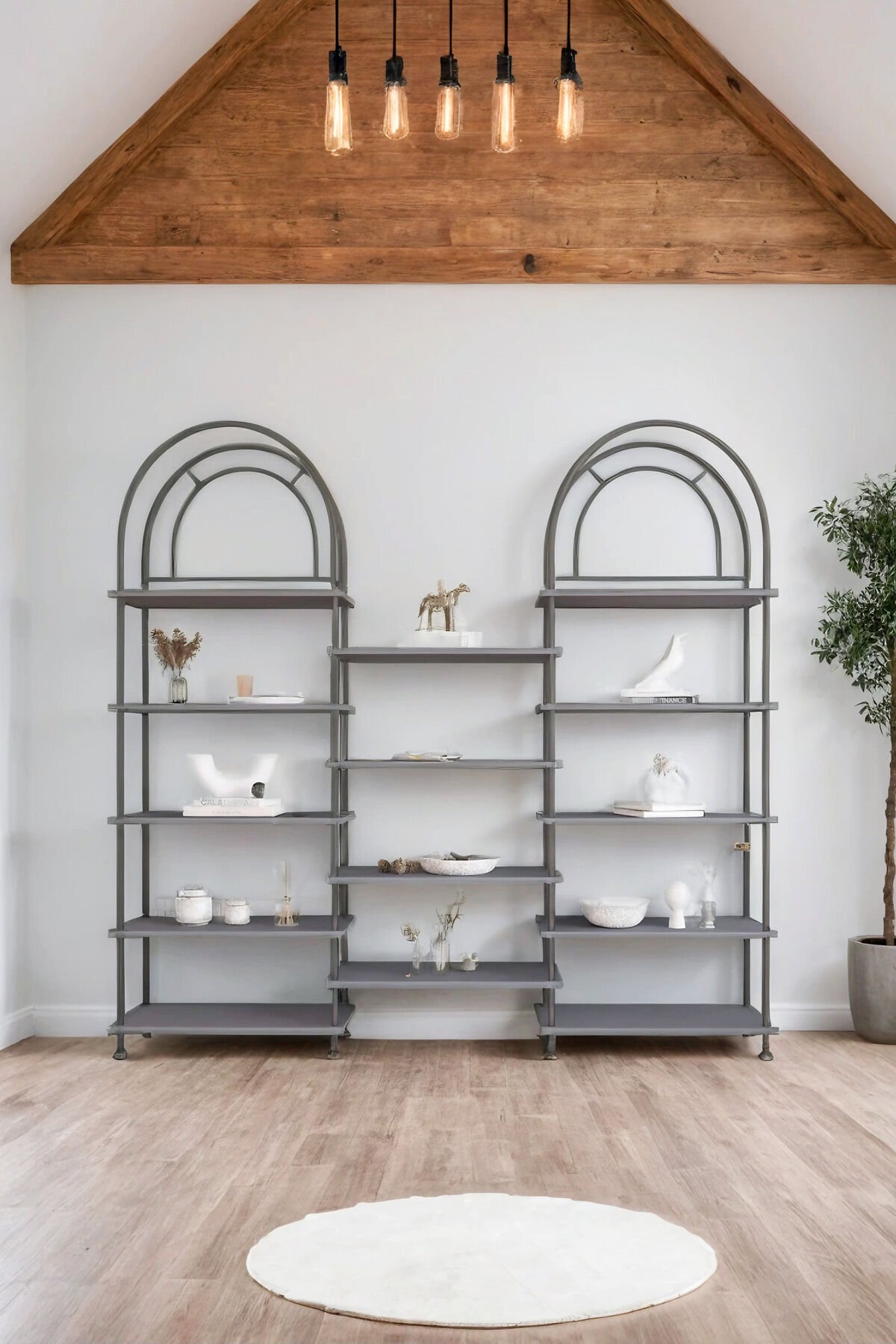 Mobitopya Nilamu Çevir Kur Bohem Kitaplık | Çok Amaçlı Dekoratif Dolap & Raf 199x203x29 Antrasit